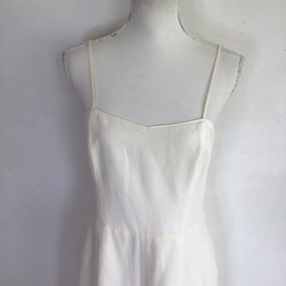 Club Monaco Women Elegant Buttery Cream Yellow Sleeveless Jumpsuit Size 6 - Picture 5 of 16